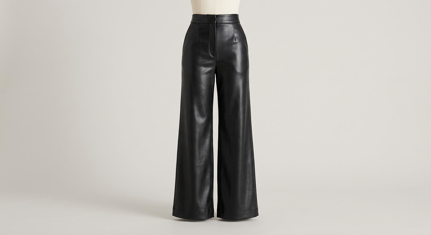 High-Rise Leather Trousers