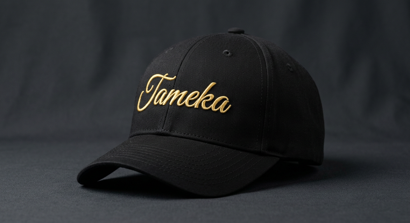 Tameka Script Cap